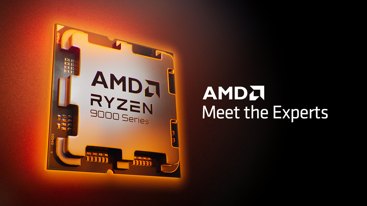 AMD Ryzen 9000 Series processor glowing with power efficiency
